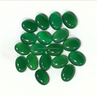 Pierres précieuses en vrac de haute qualité Agate verte naturelle Cabochons ovales pour bijoux et conceptions faits à la main