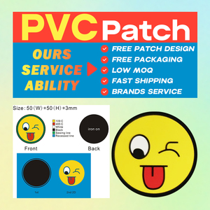 カスタマイズ可能PVC/PU血液グループパッチ流行の刺繍ツイル生地ビーズアップリケ衣料品衣料品用バックパック靴帽子 - Product Image 3