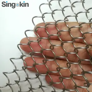 China factory decorative golden aluminum chain link metal wire mesh curtain for cabinets