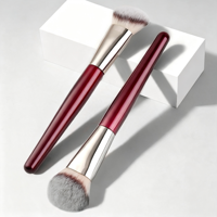 Pinceau Fond de Teint Angulaire Personnalisé avec Logo – Pinceau de Maquillage Premium pour Estomper les Teintes Liquides, Crèmes et Fonds de Teint Liquides