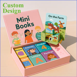 Ensemble de mini livres éducatifs personnalisés pour enfants tout-petits, apprentissage des formes, couleurs et chiffres, avec boîte cadeau magnétique - Product Image 1