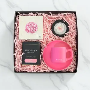 Set de Regalo Personalizado para la Hora del Café en Rosa - Caja de Regalo Personalizable - Product Image 2
