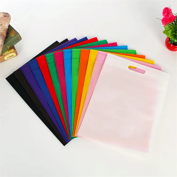 Factory export Professional Custom Eco-friendly Colorful D Cut Shopping Non Woven Bag