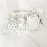 Broderie de dentelle tapis de table tapis de fond photo accessoires de couverture de maison tissu de maille transparent beau blanc
