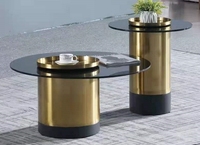 Table basse moderne à cadre en acier inoxydable avec fonction pliante Matériau en pierre pour la maison Salon Salle à manger Hôtel