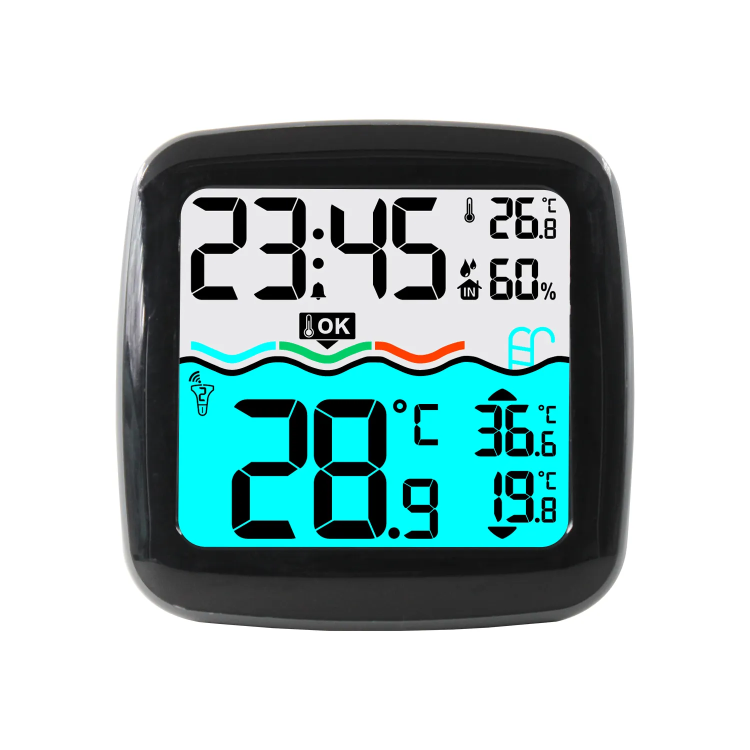 Draadloze Zwem Zwembad Thermometer Hygrometer Temperatuur Monitor Bad Kleur Float Water Thermometer Voor Zwemmen