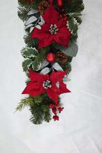 Venta al por mayor en forma de lágrima decoraciones para el hogar Navidad Swag Pvc flor artificial decoración Swag - Product Image 5