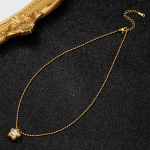 <span class=keywords><strong>Collana</strong></span> Girocollo <span class=keywords><strong>con</strong></span> Catena a <span class=keywords><strong>Perline</strong></span> Placcata Oro 18K Anti-Appannamento, <span class=keywords><strong>con</strong></span> Piccole Stelle Geometriche Vintage, Vendita Calda all'Ingrosso - Product Image 5