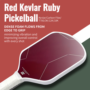 Vợt cầu lông pickleball Kevlar 16mm hai lớp đen, được USAPA chứng nhận, màu đen đỏ, dành cho trẻ em - Product Image 5