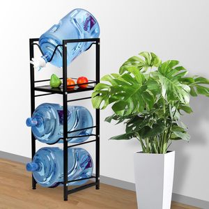 Support de rangement <span class=keywords><strong>3</strong></span> niveaux pour bouteilles d'eau de 5 gallons, étagère détachable pour distributeur d'eau, organisateur de seaux sur pied - Product Image 1