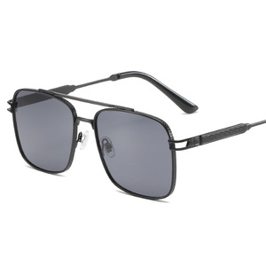 2024 classique <span class=keywords><strong>Vogue</strong></span> pilote carré lunettes <span class=keywords><strong>de</strong></span> <span class=keywords><strong>soleil</strong></span> pour hommes femmes Double ponts luxe métal grand cadre nuances UV400 lunettes <span class=keywords><strong>de</strong></span> <span class=keywords><strong>soleil</strong></span> pour - Product Image 4