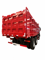Truk HOWO 371 Merah Euro 2 Diesel 6x4 Baru dengan Mesin Weichai Setir Kiri