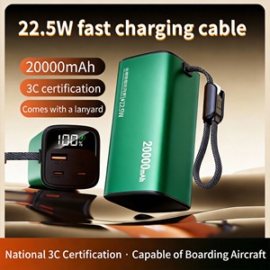 <span class=keywords><strong>Batterie</strong></span> externe portable 22,5 W ultra-rapide tendance avec affichage numérique 20000 mAh pour plusieurs appareils - Product Image 2