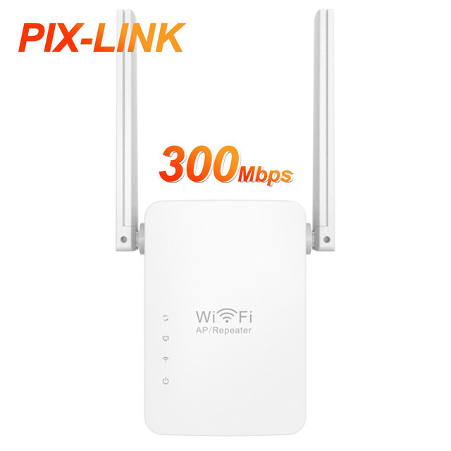 PIX-LINK WR13 LAN 300mbps Wifi Repeater 802.11wireless-n AP Range Extender Router White OEM Wifi Signal Booster Cat 19 300 Mbps