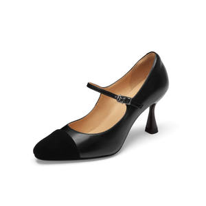 Botas Retro Casuales y Modernas para Mujer, Estilo Informal, con Hebilla en el Tobillo, Suela de Goma, Cuero Genuino, Impermeables, Duraderas y Antideslizantes - Product Image 1