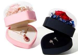 Caja de joyería con flores preservadas para el Día de San Valentín con seis rosas o caja de regalo para el Día de San Valentín o caja de regalo o colgante - Product Image 2