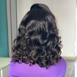 Nouveaux produits en gros : Perruque en cheveux humains bouclés et volumineux, densité 200, avec dentelle frontale, pour femmes, usage quotidien - Product Image 3