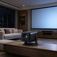 Projecteurs Full HD 1080P avec prise en charge 4K pour Home Cinéma, 300 ANSI, 2500 Lumens, Projecteur Intelligent 3D Portable, Projecteur Cinéma