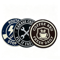 Stiker Bir Shabby Chic 20CM Bulat, Papan Logam Vintage untuk Dekorasi Rumah, Bar, atau Ruang Santai, Hiasan Dinding Retro