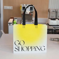 Sac cadeau publicitaire personnalisé en non-tissé recyclable, logo imprimé, poignée à main pour les vêtements, les achats