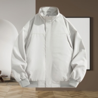 Veste Bomber Homme Grande Taille Décontractée Tendance Streetwear Personnalisée Automne Hiver Coupe-Vent Col Montant Vente en Gros Usine