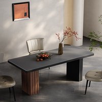 Ensemble de table et de chaises à manger en verre carré italien, design moderne minimaliste pour la maison et l'hôtel