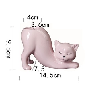 Vaso per Piante Grasse a Forma di Coda di Gatto in Ceramica, Vaso Creativo a Forma di Coda di Scimmia per Cactus e Piante Succulente - Product Image 3