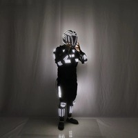 Costume de danseur robot lumineux en acrylique LED pour spectacle de danse de salon, idéal pour Noël et les anniversaires