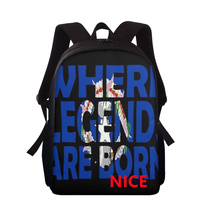 Sac à dos personnalisé en polyester imprimé Saipan avec bretelles rembourrées réglables, idéal pour l'école, les voyages, le shopping et comme cadeau de vacances