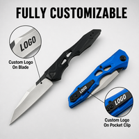 Couteau pliant de survie pour la chasse et le camping en plein air, poignée en aluminium multicolore 7650, lame 8cr13, 58-60HRC, outil de poche tactique EDC