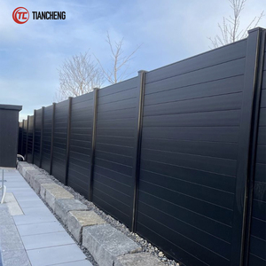 Tấm hàng rào bảo mật bằng nhôm ngang màu đen-không thấm nước và chống gỉ cho sân sau, hồ bơi, giá xuất xưởng trực tiếp - Product Image 5