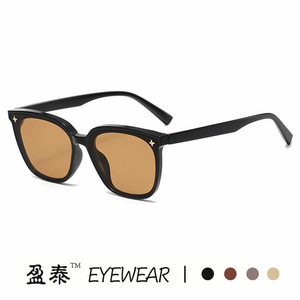 Eyewear <b>Retro</b> Square Frame <b>Sunglasses</b> Black PC UV400 Women Outdoor Sun Protection - Product Image 2