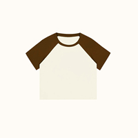 Mode jeunes filles femmes haut court été marque Logo personnalisé conception dames haut court 2025 nouveaux t-shirts
