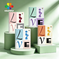 Cahier d'exercices scolaire luxueux à double spirale, impression plastifiée, couverture souple, option logo personnalisé, format A5