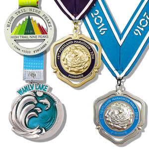 Medalla Deportiva Personalizada de Oro, Latón o Bronce con Relieve 3D, Estilo Moderno o Antiguo, para Karate, Atletismo, Bádminton, con Diseño Tradicional de Feng Shui - Product Image 2