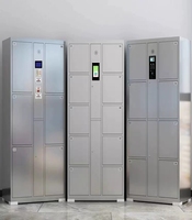 Casier coloré avec serrure à capteur pour le stockage des employés, gymnase, salle de bain, casier en acier inoxydable pour stocker des effets personnels