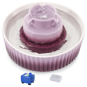 <strong>Ceramic</strong> <strong>Cat</strong> Water <strong>Fountain</strong> 2.1L/71oz <strong>Cat</strong> <strong>Fountain</strong> with Carbon Filters DC Water Pumps Cupcake <strong>Cats</strong> and Dogs Pet Water <strong>Fountain</strong> - Product Image 1