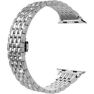 <span class=keywords><strong>Bracelet</strong></span> en acier inoxydable diamant pour <span class=keywords><strong>Apple</strong></span> <span class=keywords><strong>Watch</strong></span> 8 SE 7 3 41/45mm 38/40/42/44mm <span class=keywords><strong>Bracelet</strong></span> de luxe pour iWatch 8 49mm Series - Product Image 1