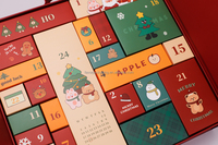 FAVORCRAFTS Kotak Hadiah Kertas Karton Kaku Bahan Daur Ulang Grosir 25 Hari Kalender Advent Natal Kotak Cokelat Kecantikan