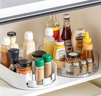 Plateau de rangement rotatif le plus vendu – Support pratique pour réfrigérateur, comptoir de cuisine, épices, boissons, sauces – Organisation quotidienne