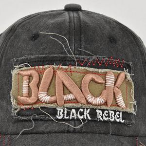 Casquettes de baseball vintage en coton délavé style papa, broderie 3D, pour la vente en gros - Product Image 6