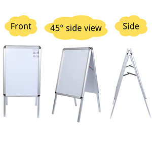 Exhibidor de Carteles de Doble Cara para Interiores, con Apertura Rápida y Carga Frontal, Marco de Aluminio Plateado para Vestíbulos de Hoteles y Espacios Públicos - Product Image 4