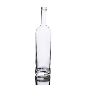 Dicke aus gezeichnete runde benutzer definierte Wodka/Alkohol/Alkohol 750ML Glas Spiritus flaschen