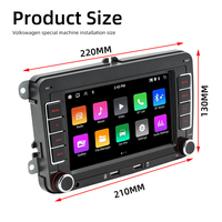 7 pulgadas 2 Din pantalla táctil Android Auto Radio Player VW Carplay Mirror Link FM BT GPS WIFI estéreo coche amplificador DSP Navigator MP4