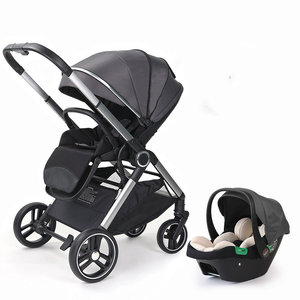 Cochecito <span class=keywords><strong>de</strong></span> Bebé 3 en 1 <span class=keywords><strong>de</strong></span> Aleación <span class=keywords><strong>de</strong></span> Aluminio <span class=keywords><strong>de</strong></span> Alta Calidad para Recién Nacidos <span class=keywords><strong>con</strong></span> Funciones <span class=keywords><strong>de</strong></span> <span class=keywords><strong>Viaje</strong></span> Plegables <span class=keywords><strong>de</strong></span> Lujo, <span class=keywords><strong>4</strong></span> <span class=keywords><strong>Ruedas</strong></span> y Asiento <span class=keywords><strong>de</strong></span> Auto - Product Image 1