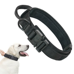 Collare tattico per cani in Nylon regolabile con protezione morbida imbottita in lega al guinzaglio resistente all'usura per cani di taglia media - Product Image 4