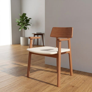 Chaise de salon scandinave moderne en bois avec dossier et accoudoirs solides, design ergonomique pour l'ameublement de la maison - Product Image 3