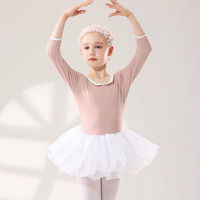 Vestido de Ballet para Niñas BX4089, Cuello Redondo, Traje de Yoga para Niños, Falda Tutú, Ropa de Danza Infantil