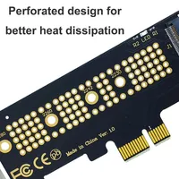 Carte adaptateur M.2 NVME SSD vers PCIe 4.0, 64 Gbps, adaptateur M-Key PCIe4.0 X1 X4 pour PC de bureau, carte PCI-E GEN4 pleine vitesse
