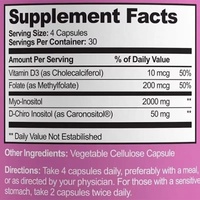 Capsules de Myo & D-Chiro Inositol, Folate, Vitamine D, 120 Comprimés, Complément Alimentaire pour Femmes, OEM ODM Marque Privée